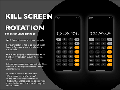 Apple's IOS calculator redesigned @daily ui calculator ui dailyui design france french ui ux uxdesign uxui