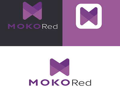 M Logo, Moko red icon logo