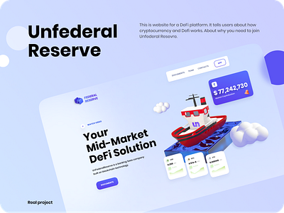 DeFi landing page