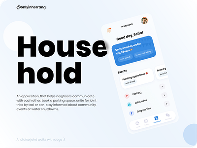 Household | App for neighbors home house neighbors parking smart home