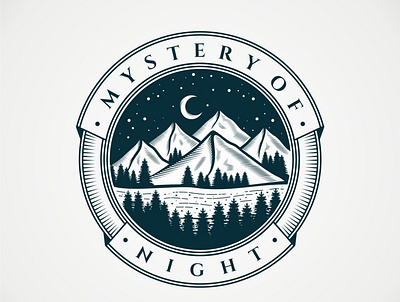Mystery of night design icon illustration logo vector