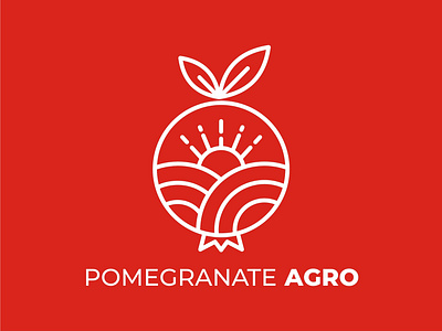 pomegranate agro art design graphic design icon illustration logo minimal typography vector