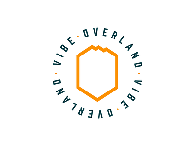 Vibe Overland - Secondary adventure branding camper graphic design land logo overland shield van van lifestyle vector vibe