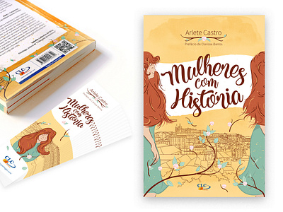 Mulheres com História book cover book design editorial design graphic design illustration