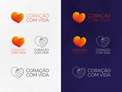 CORAÇÃO COM VIDA (Heart with Life) brand brand design graphic design logo