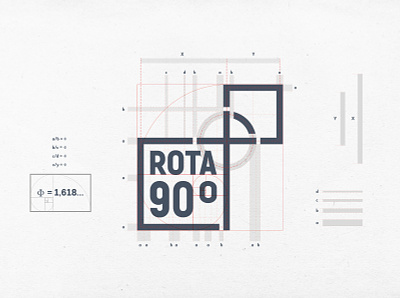 Rota 90 Graus brand golden ratio graphic design logo