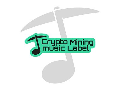 Crypto mining music label logo branding logo