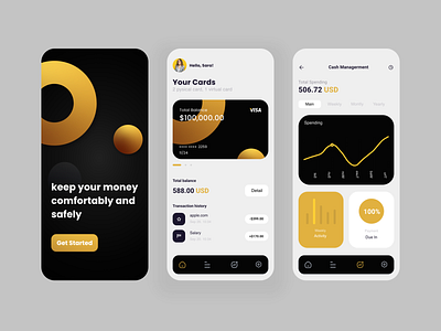 Banking App Design app design illustration ui ux xd