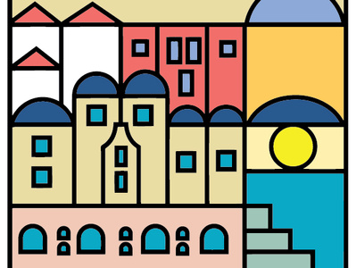 My City 01 design graphic greece icon illustraiton vector