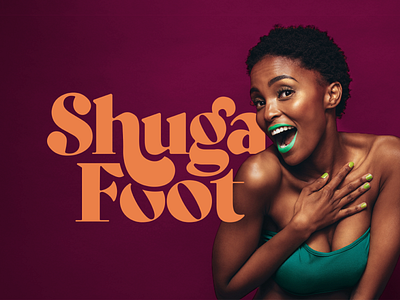 ShugaFoot Spa Funky Logo Design