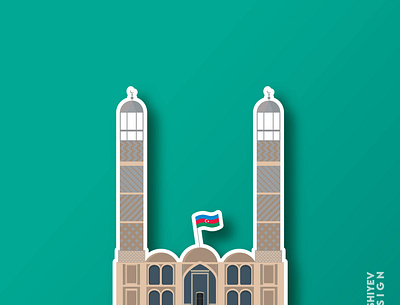 Aghdam Juma Mosque aghdam azerbaijan baku design graphic icon illustration juma logo minimal mosque vector