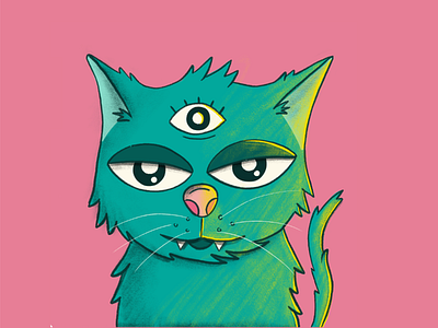 Cat cat character draw drawing illustration procreate