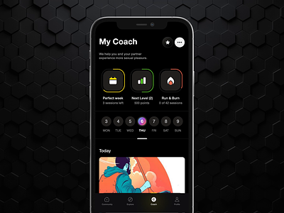 Fitness App - Training Tracker app fitness fitness app gym health mobile app sport training ui ux wellness workout workout app