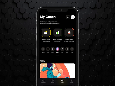 Fitness App - Training Tracker app fitness fitness app gym health mobile app sport training ui ux wellness workout workout app