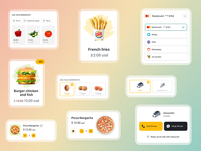 Food Delivery App / UI Kit chef app cook app cooking cooking app delivery delivery app food app food delivery food delivery app food design food order ios mobile app pizza pizza app recipe app restaurant app ui kit ui library