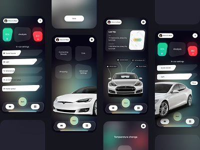 Tesla App Concept app app design auto bmw car car app charging design driving electric future ios mobile app parking station super car tesla transport ui ux