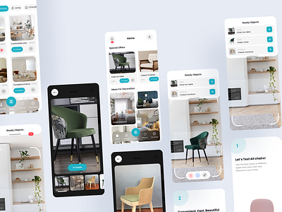 Home AR App app ar ar design chair design furniture home house interior design ios mobile reality smart home tech ui ux vr vr design