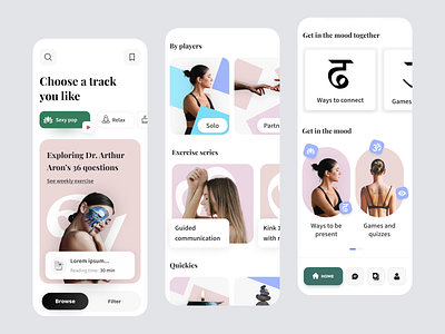 Mental Health App / App for Sex Education app calm education education app health health app healthcare ios medical app meditation psychology psychology app sex therapy therapy app ui ux wellness wellness app