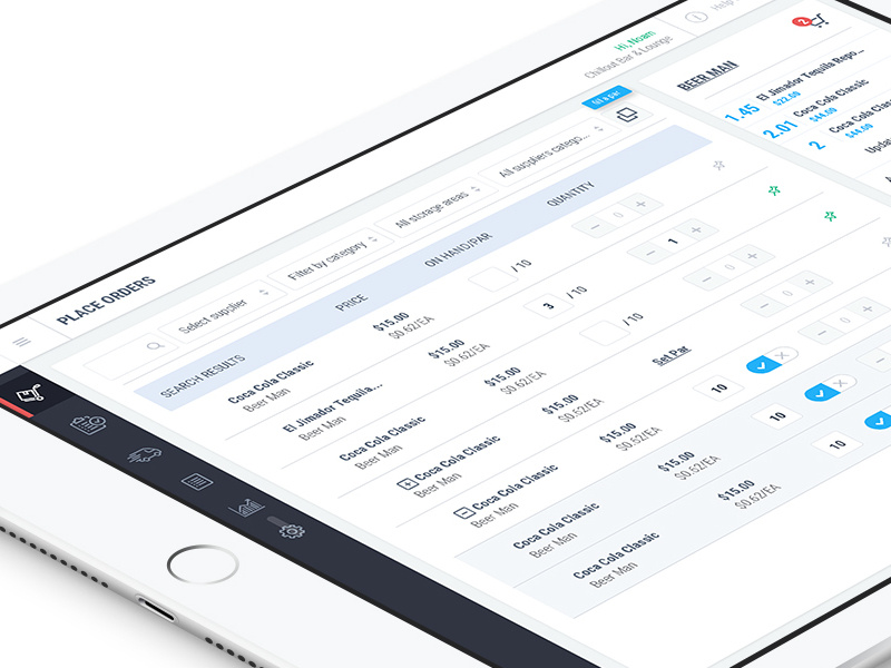 Restaurant Inventory Management Application web application ux design ui design applications