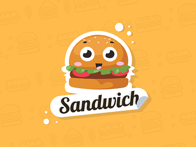 Sandwich logo application brand hamburger logo logos yellow