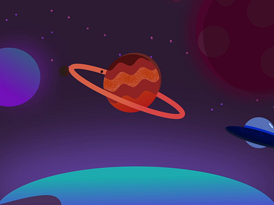 Space - Vector #Day3 adobe aftereffects animated animation concept flat flat illustration illustration illustration art illustrations illustrator planet space spaceship vector