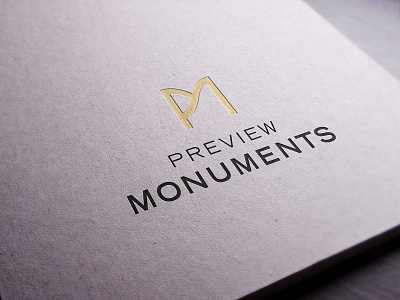 Logo Design for Preview Monuments art direction branding design logo
