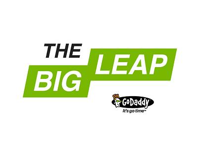 The Big Leap by GoDaddy campaign godaddy logo
