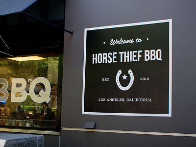 Horse Thief BBQ Signage (1 of 2) bbq restaurant signage typography