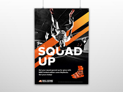 Sky Zone 'Squad Up' Campaign Promo art direction poster print