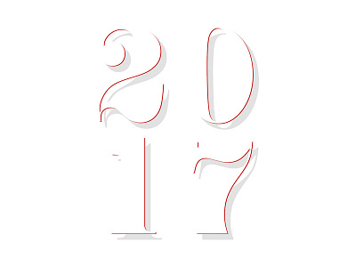 2017 numerals typography