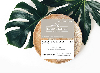 Regeneration business cards mockup branding design logo minimal typography