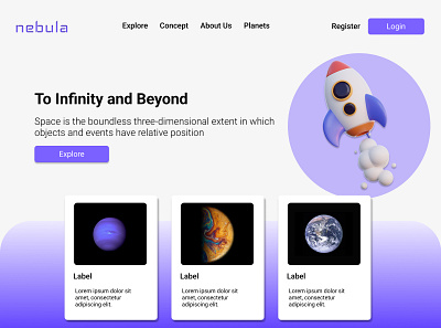 Nebula Space Project design ui uiux design ux web design