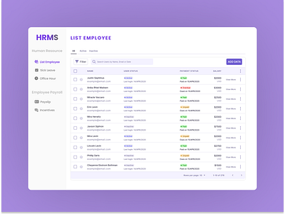 HRMS UI Exploration