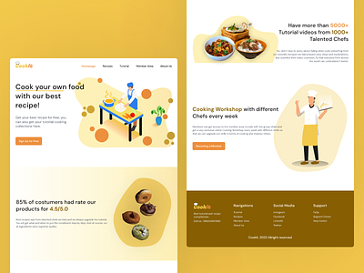 CookIt Landing Page UI Design Explore design ui uiux design ux