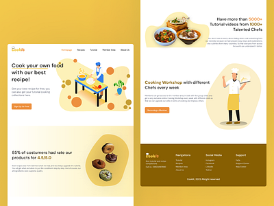 CookIt Landing Page UI Design Explore