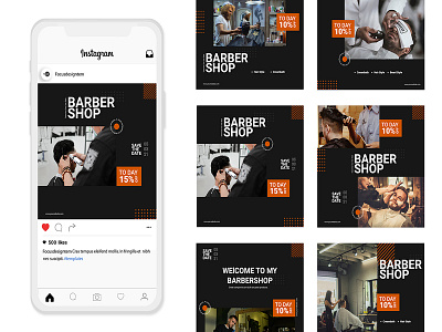 Barbershop Vol.2  Instagram Post Template