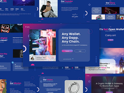 NFTs Wallet Powerpoint Template art bitcoin blockchain business collectibles crypto cryptocurrency currency design digital etherum finance