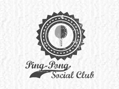 Ping-Pong Social Club grunge logo ping pong texture