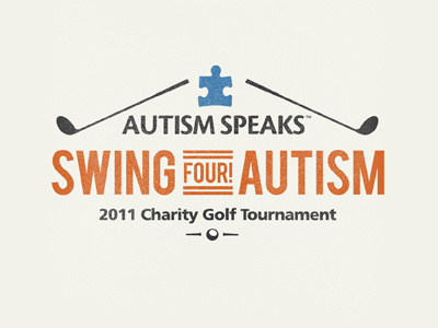 Autism Speaks charity golf logo tshirt