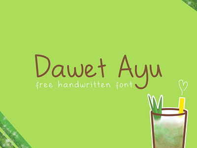 Free Handwritten Font - Dawet Ayu