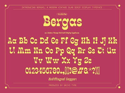 Bergas - Display Typeface branding font fonts graphic design handlettering lettering logo logotype logotype design type type design typography