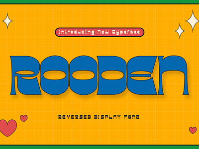 Introducing - Rooden a Reversed Display Font