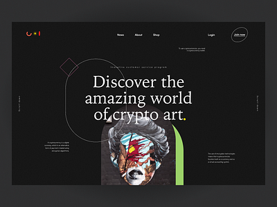 Crypto Landing Page crypto nft ui ux web 3