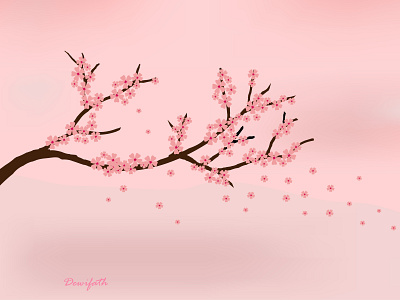 cherry blossom adobe illustrator flowers illustration
