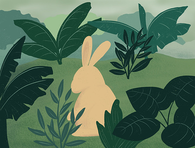 Rabbit illustration childrens illustration cute animal illustration