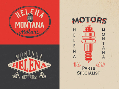 Helena, Montana - Motors Logos 1889 logos motorcycle motors retro