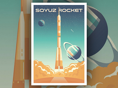 Soyuz Rocket galaxy launch planet rocket ship soyuz space stars