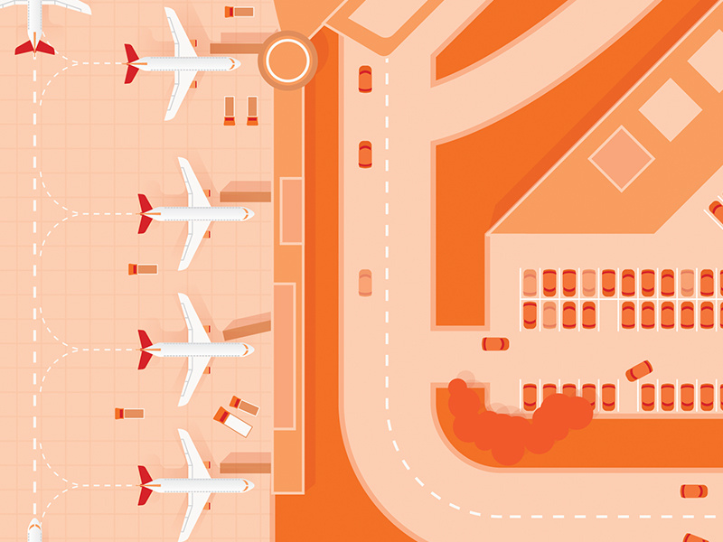 Airport Project - Cover #2 aviation orange cars jets planes runway airport