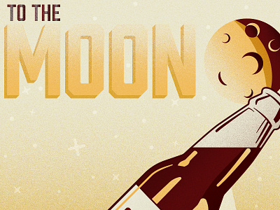 To The Moon beer bottle concept moon the to