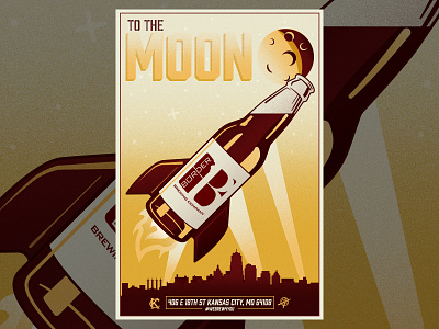 To The Moon beer border bottle brew brewery brewing moon rocket the to